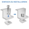 Pack of 4 Solar Panel Brackets, Z Angle Mounting Solar