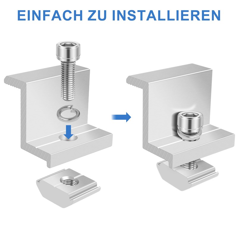 Pack of 4 Solar Panel Brackets, Z Angle Mounting Solar