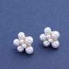 Yienate Boho Pearl Cluster Earrings Unique French Bouquet Ball Pearl