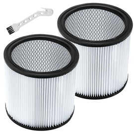 Replacement Cartridge Filter for Shop Vac 90304, 90350,90585, Compatible with Wet/Dry Vacuum Cleaner Shop Vac Filters 5 Gallon and above, 2 Pack LUXRILIX
