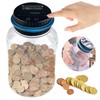 OFKP 1.8L Digital Coin Bank, Coin Counting Jar with LCD
