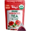 Tozzy Organic Hibiscus Tea Bags - 100 Count (Plant-Based Pyramid