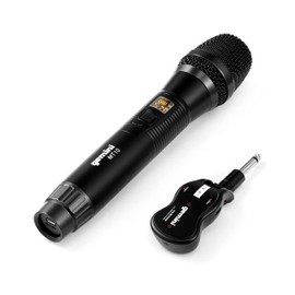 Gemini Wireless Microphone System UHF Handheld Rechargeable Cordless Mic with Receiver for Karaoke Singing DJ Performance PA Speaker Mixer 50M Range Plug Play (GMU-M100)