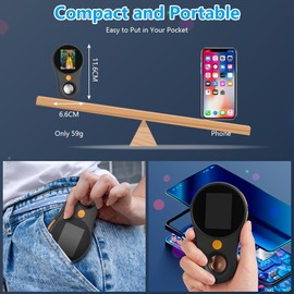 Adiwo Digital Microscope, USB Digital Mini Pocket Laboratory Portable Microscope(Hand-held), 2.0 inch Screen IPS, with 500X Magnifying Glass, for Plant Growth, Bringing Fun to Explore and Learn, Black