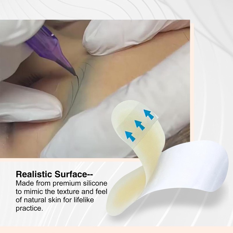 BrowAid Practice Bandage Realistic Practice Eyebrow Tattoo for Beginners Precision