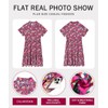 RITERA Plus Size Dress for Curvy Women Short Sleeve Button