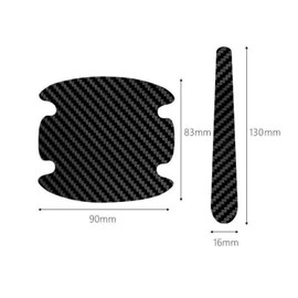 8Pcs Car Door Handle Protector Sticker, Universal Carbon Fiber Anti-Scratches Auto Door Handle Protective Film, Car Door Side Paint Cover Guard Stickers Fit for Most Car Handles (Black)