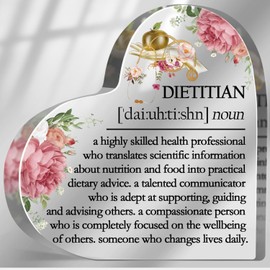 Dietitian Gifts for Women Men, Registered Dietician Gifts, Nutritionist Birthday Appreciation Gifts, Inspirational Desk Decorative Sign for Home Office, Dietitian Definition Plaque