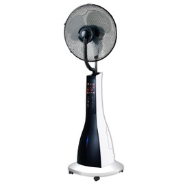 XBrand Black/White Intelligent Cool Mist Standing Oscillating Fan, 47 Inch Height