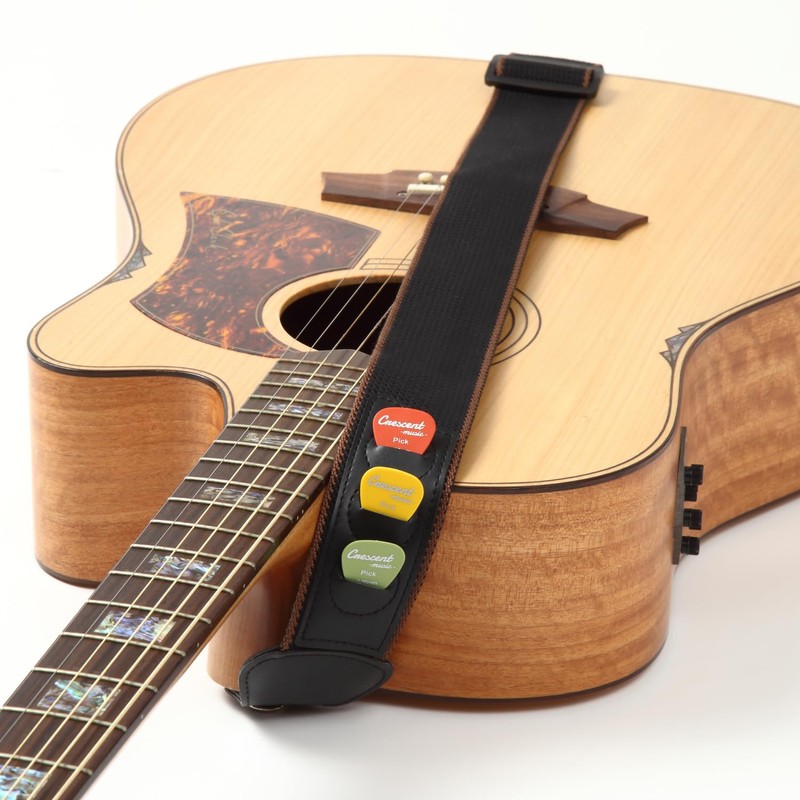 Crescent Guitar Strap, Guitar Picks, 10 Pieces, Rock Acoustic Guitar,