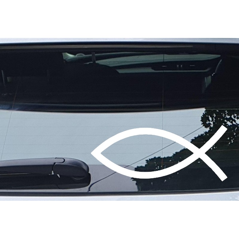 Car Sticker Jesus Ichthys Fish Christian Symbol Religious Window Bumper