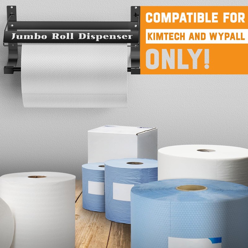 Hazztoll Wall Mounted Wiper Dispenser, Jumbo Paper Towel Dispenser, 17.0"x8.5"x7.5"