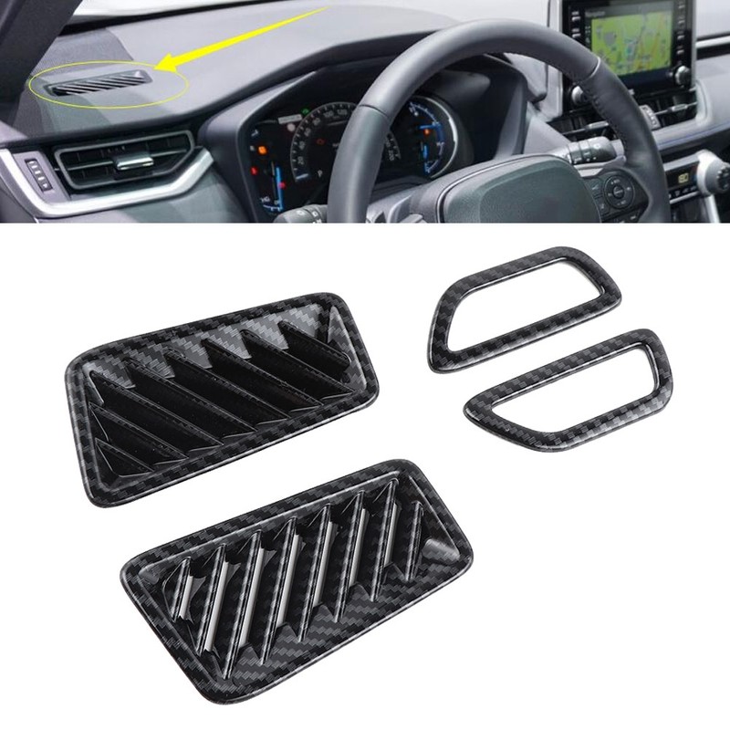 4pcs Car Interior Front Upper Air Vent Outlet Cover Trim