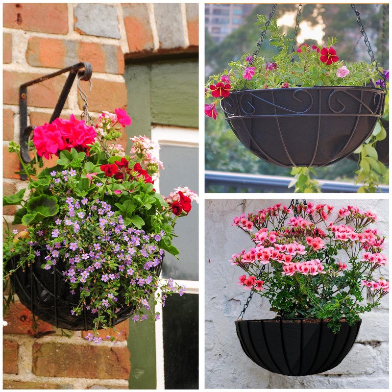 Sumloty 4 Pack 16 Inch Fabric Planter Basket Liner- Felt
