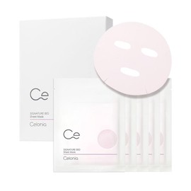 CELONIA Signature Bio - Mascarilla facial hidratante profunda con células madre, tratamiento antienvejecimiento para una piel sana y brillante, minimiza los poros, reduce la línea fina, aumenta la elasticidad, corrige el enrojecimiento, 5 unidades