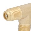 Quick Coupler Access Tee, SAE Flare Brass 1/4 in Valves