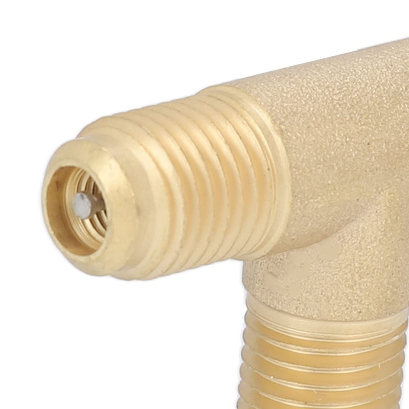 Quick Coupler Access Tee, SAE Flare Brass 1/4 in Valves