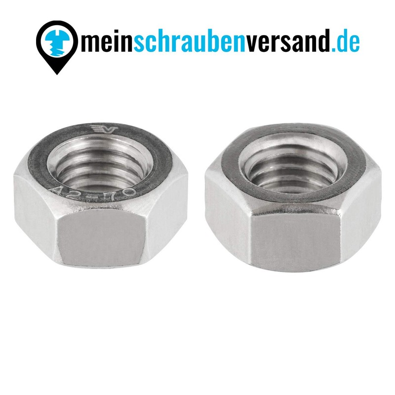 Hexagon nuts M3-M12 (standard design) DIN 934 ISO 4032 stainless