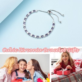 PDTU Gifts for Niece Sweet Cubic Zirconia Adjustable Inspirational Bracelet Presents for Teenager Girls│Sparkling Daughter/Granddaughter/Niece Gifts