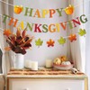 hhdatc 3PCS Thanksgiving Banner Set Happy Thanksgiving Banner Maple Leaves