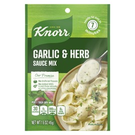 Knorr Sauce Mix Creamy Pasta Sauce For Simple Meals and Sides Garlic & Herb No Artificial Flavors, No Added MSG 1.6 oz, Pack of 24