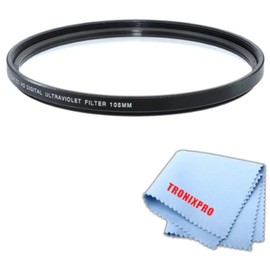 Tronixpro 105mm Pro Series High Resolution Digital Ultraviolet UV Protection Filter for Sigma 120-300mm f/2.8 DG OS HSM Lens + Microfiber Cloth