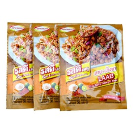Ajinomoto RosDee Menu Laab Namtok Thai Isaan Seasoning Mix Pack of 3
