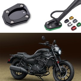 LEDISHUN Motorcycle Side Stand Plate for Kawasaki ELIMINATOR /SE400/Eliminator 400 (2023-2024) (Black)
