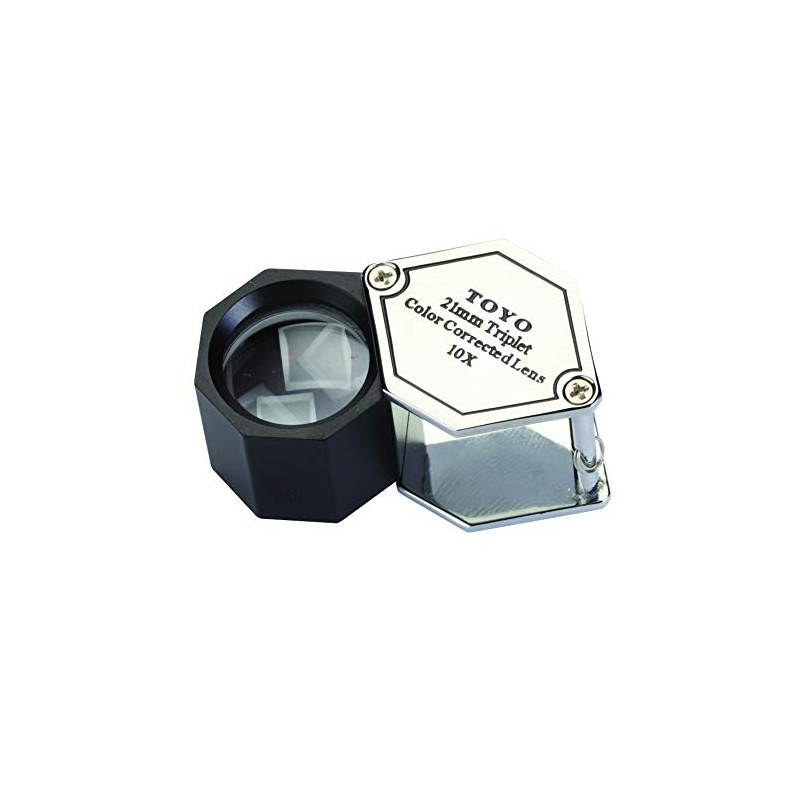 Toyo Professional Hexagonal 10X Magnifying Jeweler's Loupe with 21mm Triplet