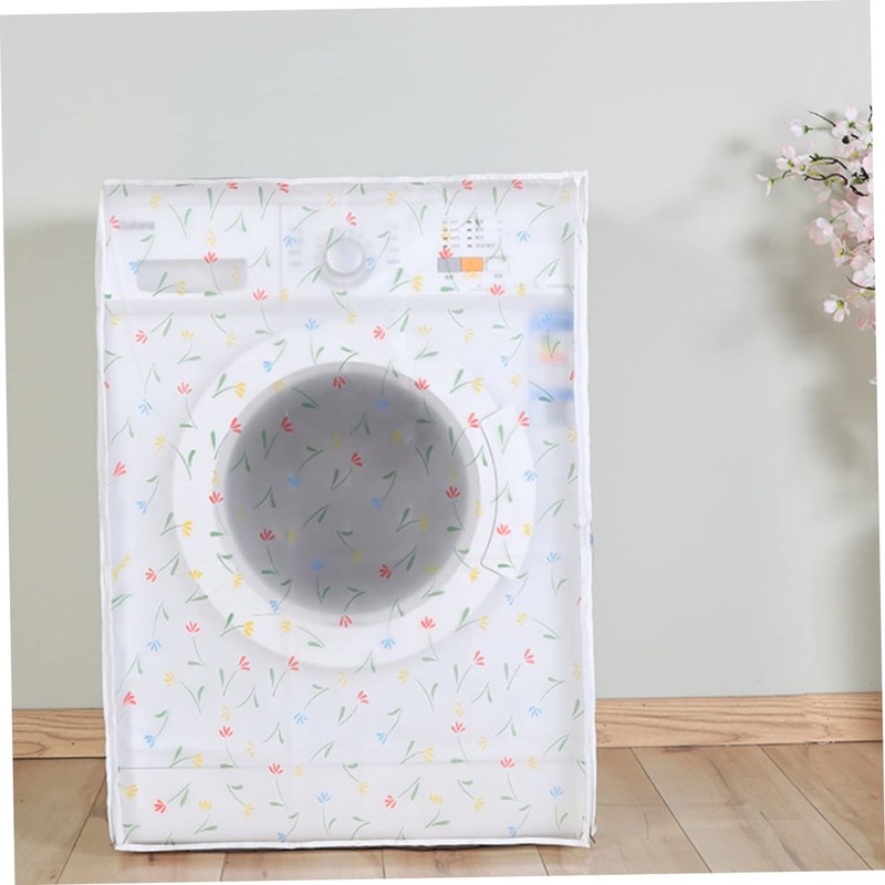 Mipcase Peva Washing Machine Cover Dustproof Protector Beautiful Floral Design