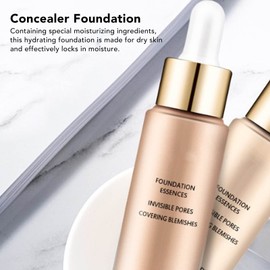 Base Correctora, Cobertura Hidratante No Porosa de Larga Duración para Mejorar el Tono de la Piel Base de Maquillaje Base Líquida Mate de Cobertura Total de 1.4 Oz
