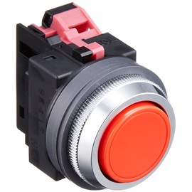 IDEC ABN101R TWN Series Pushbutton Switch, φ1.2 inches (30 mm), Flat Type, Momentary Shape