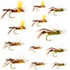 12 Parachute Hopper Dry Flies for Trout Fly Fishing Flies