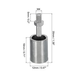 sourcing map CPU Water Cooling Head Screw M4 CPU Mounting Screws Iron Silver with 4 Springs 4 Seals for PC Computer Water Cooling Block Screws
