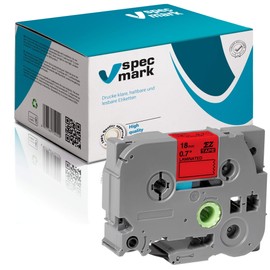 specmark Label Tape TZe-441 18 mm x 8 m Black on Red Tape Compatible with Printer Brother PT P-touch AZe-441 EZe-441 TZ-441 TZ2-441