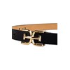 Sam Edelman Women's Double-E Logo Sliding Loop Belt, Black, Large