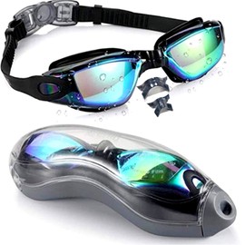 Goggles Swimming Adult, Swimming Goggles No Leaking Anti Fog Adult Men Women Youth (black)