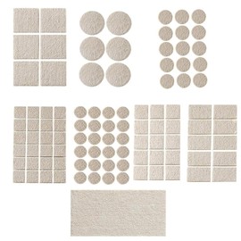 DONGFANGB Furniture Anti-Slip Chair Felt 101 Piece Set, 8 Different Sizes, Anti-Slip, Chair Foot Seal, Floor Protection Sheet, Free Cut, Easy Installation, Noise Prevention, Shock Absorption, Noise