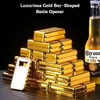 Kynzaro 2-Pack Magnetic Fridge Bottle Opener, Gold Bar Design with