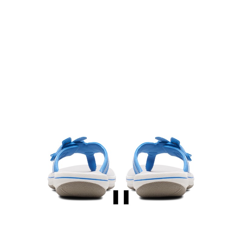 Clarks Chanclas Brinkley Flora para mujer, azul Synthetic, 6 US