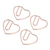 100Pcs Heart Shaped Paper Clips Iron Decorative Paperclips Set with