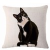 Glareshop Cat Print Linen Pillow Case Cushion Throw Cover Home