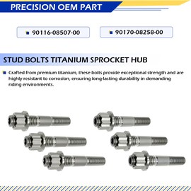 GOLKNHA Stud Bolts Titanium Sprocket Hub Compatible with Yamaha Banshee 350 Blaster 200 Breeze 125 Raptor 660 Warrior 350 OEM# 90116-08507-00 90170-08258-00
