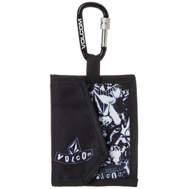 Volcom J68023JG / JP PASSCASE SINGLE Pass Case, For Snowboarding (Coin Purse and Carabiner) Anti-Loss NBK_New Black, NBK_New Black