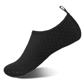 Calcetines de Agua de Secado rápido para Mujer y Hombre, para natación, Surf, Yoga, Ejercicio, Negro (Black/Dots), 11-12 Women/9.5-10 Men