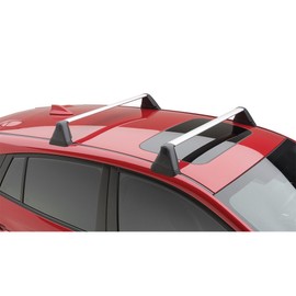 IKON MOTORSPORTS, Cross Bars Compatible with 2008-2011 Subaru Impreza 2008-2014 WRX & STi, Factory Style Silver Cargo Transport Roof Rack Carrier