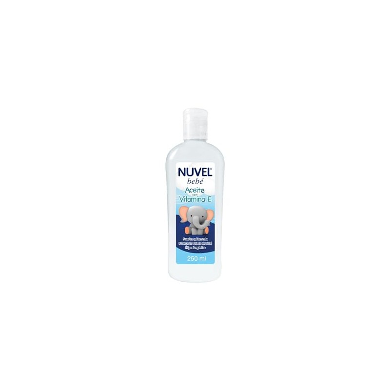 Nuvel Aceite para Bebé Humectante, Fórmula Hipoalergénica, 250 ml, Hidrata