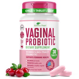 Earth's Pearl Vaginal Probiotics for Women - 15 x More Effective with BIO-Tract®, 3 Billion CFU, Probiotic & Prebiotic Blend, Promotes Healthy Vaginal Odor & pH Balance for Women - Only 1 Tablet/Day