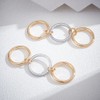 UNICRAFTALE 2Pcs Gold Stackable Rings for Women 3 Rings Set