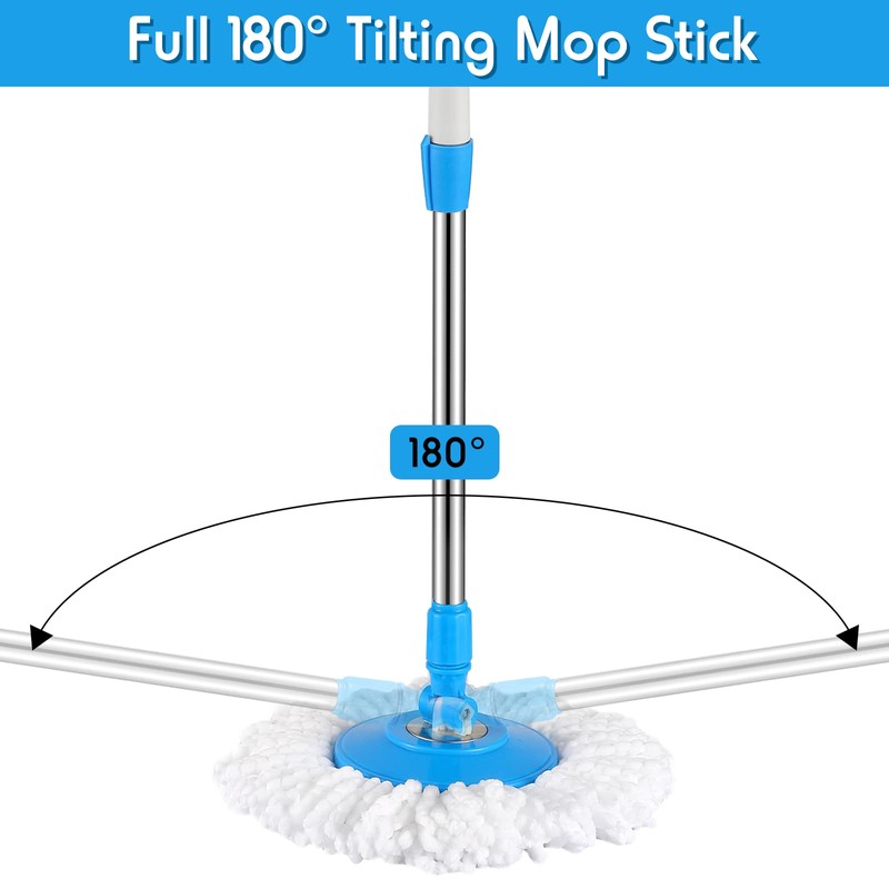 Spin Mop Replacement Handle 360 Degree Spin Mop Pole Handle